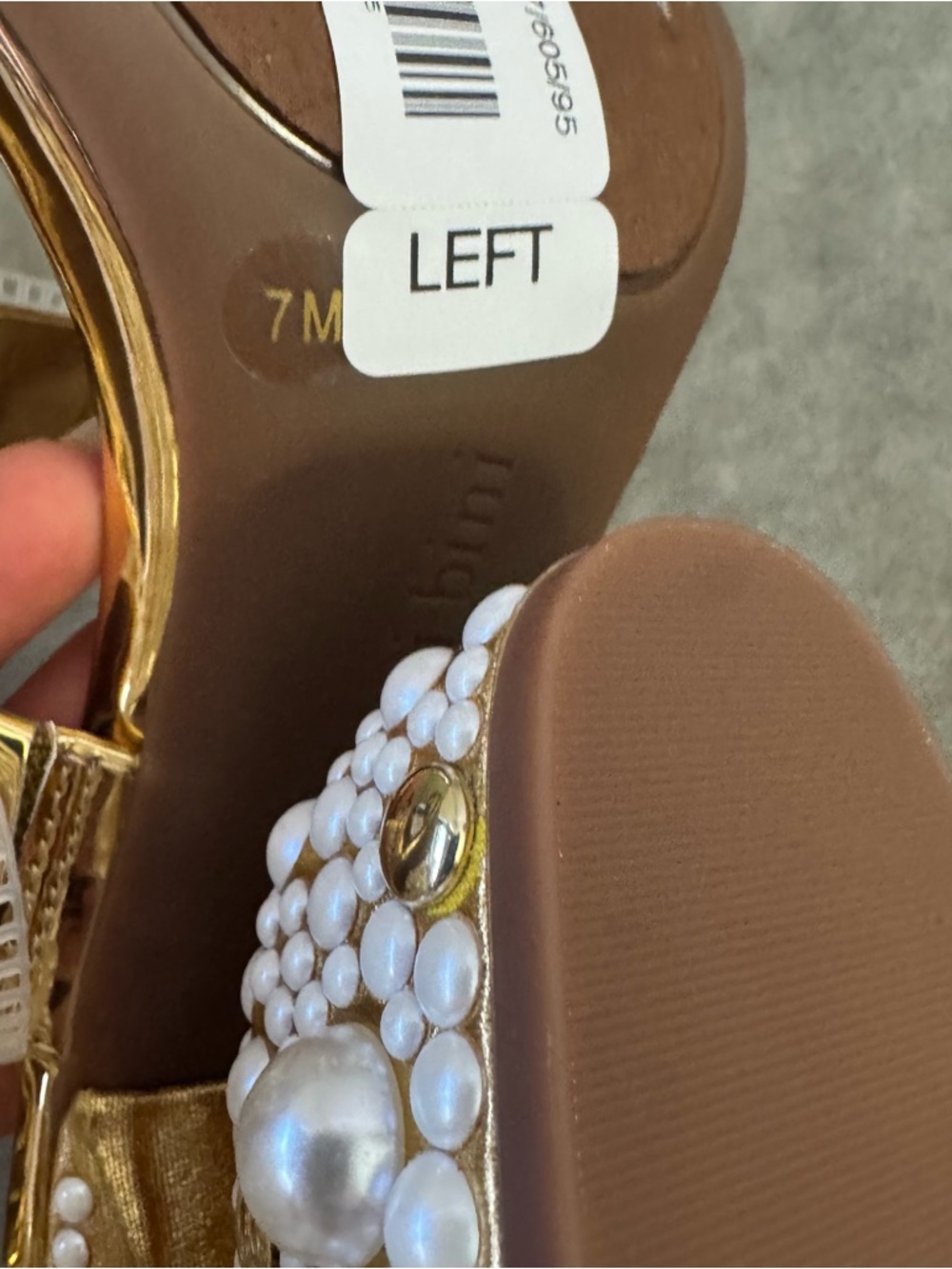 NWT Gianni Bini Penei Metallic Pearl Ornament
Detail Slide Sandals Sz 7 - Picture 8 of 8